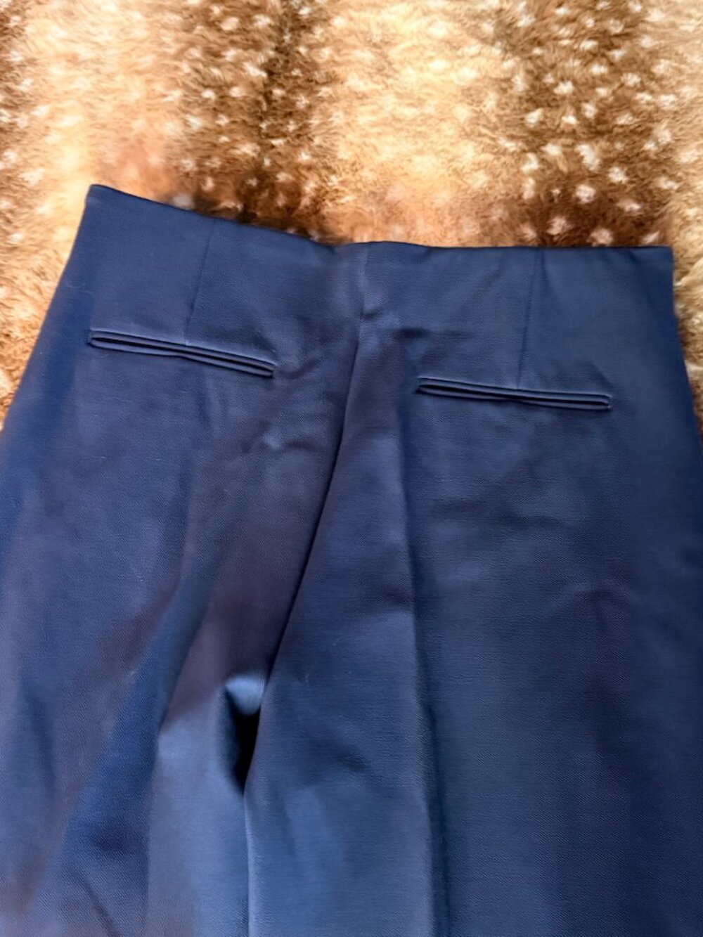 Ann Taylor Navy Wide Leg Pants High Rise Stretch Workwear 12 - Picture 5 of 8